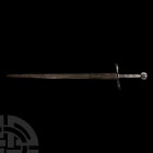 Medieval Schiavonesca Type Iron Sword with Inlay