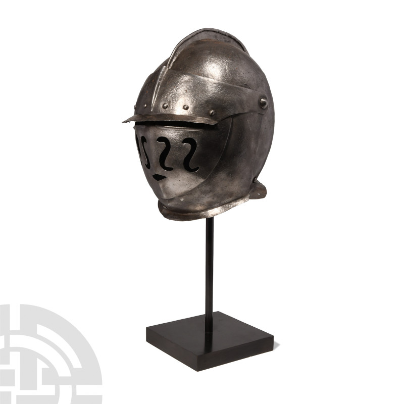 European Savoyard Burgonet
Circa 1620 A.D. Comprising a full face shield with b...
