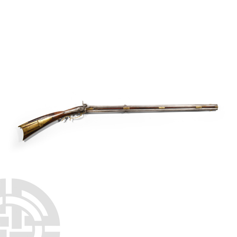 Percussion Swivel Breech Kentucky Rifle
1836 A.D. Over and under turnover rifle...