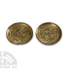 Anglo-Saxon Gilt Bronze Saucer Brooch Pair