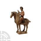 Chinese Tang Ceramic Mounted Musician