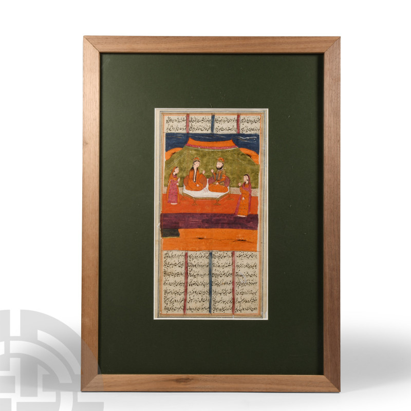Indo-Persian Miniature Painting
19th century A.D. Framed and glazed displaying ...