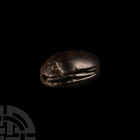 Egyptian Black Hardstone Scarab with Ankh