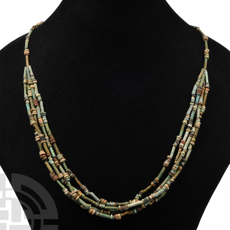 Egyptian Multi-Stranded Mummy Bead Necklace
Late Period, 664-525 B.C. Composed ...