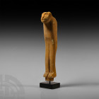 Egyptian Wooden Animal-Headed Furniture Leg