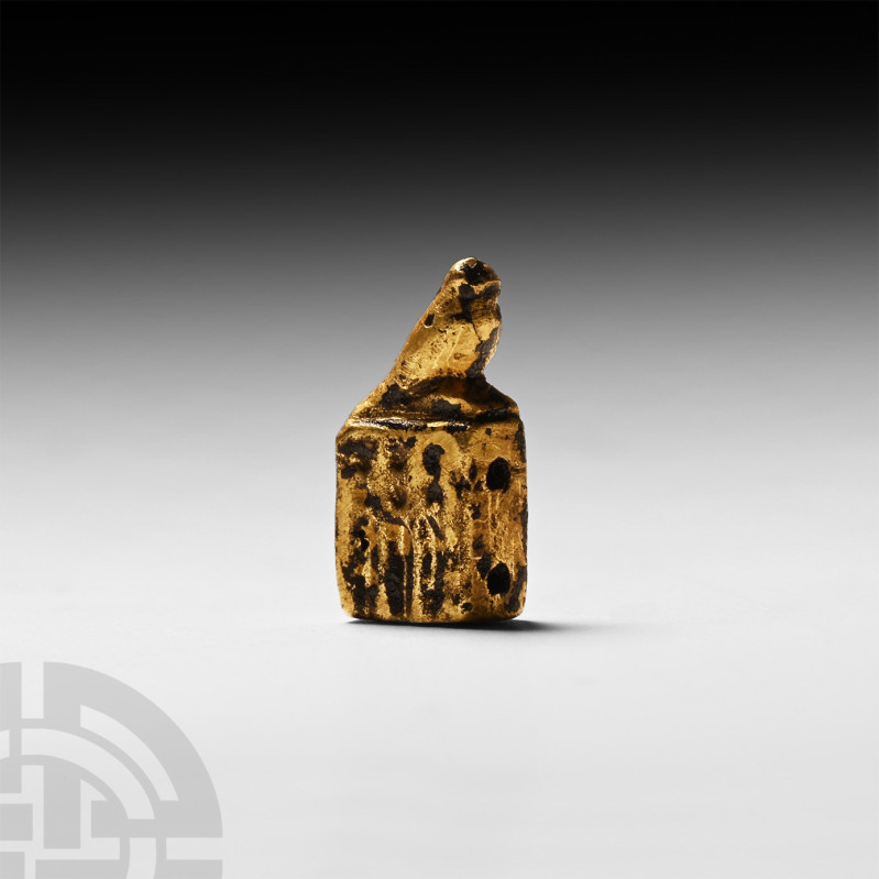Egyptian Gold Horus Amulet
Late Dynastic Period, 664-343 B.C. or earlier. Depic...