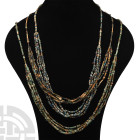 Egyptian Multi-Stranded Mummy Bead Necklace Collection