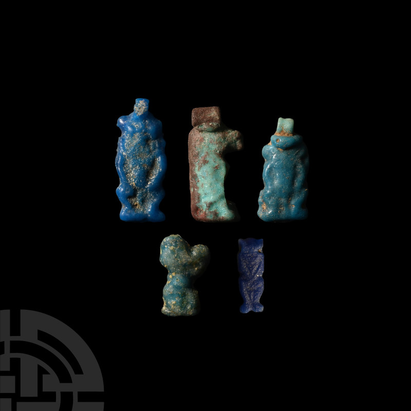 Egyptian Amarna Faience Amulet Group
New Kingdom, Amarna Period, 1353-1336 B.C....