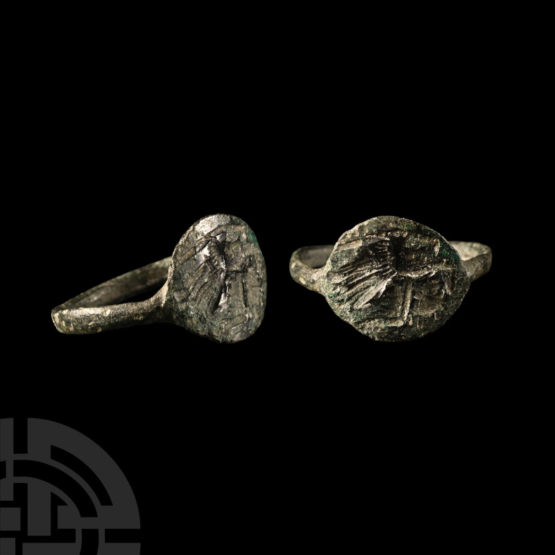 Hellenistic Bronze Ring with Horse Motif
Circa 2nd-1st century B.C. Displayed i...