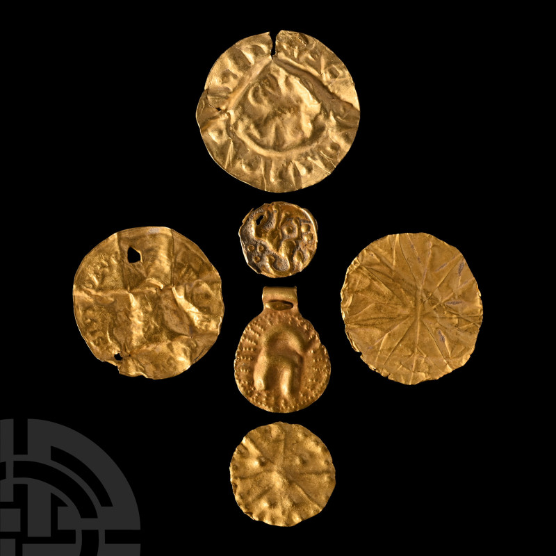 Hellenistic Gold Bracteate Group
2nd-1st century B.C. Comprising discoid bracte...