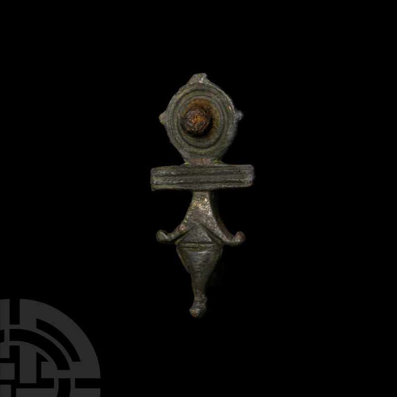 Roman Bronze Plate Brooch
Circa 2nd century A.D. Complete with pin and catchpla...