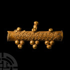 Roman Gold Amulet Case with Granular Decoration
