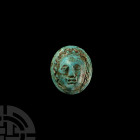 Roman Turquoise Cameo with Head of Medusa