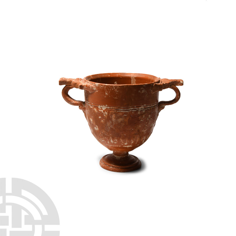 Roman Samian Ware Wine Cup
1st century B.C.-1st century A.D. Or a scyphus drink...