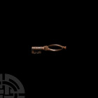 Roman Tinned Bronze Decorated Casket Key