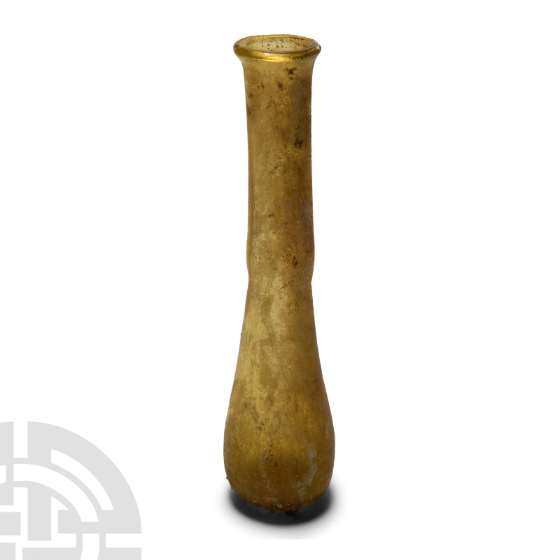 Roman Pale Green Glass Unguentarium
1st-2nd century A.D. The lower body of piri...
