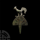Roman Enamelled Bronze Cockerel Finial