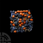Roman Lapis Lazuli and Coral Bead Group