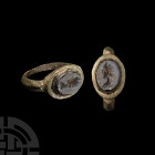 Roman Bronze Ring with Sol Invictus