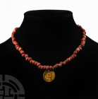 Byzantine Gold Coin Bead Necklace