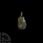 Byzantine Bronze Pendant with Saint George
