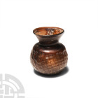 Byzantine Mould-Blown Aubergine Glass Jar