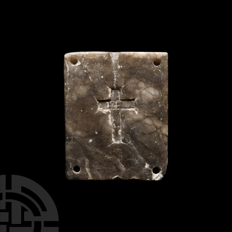 Byzantine Stone Cross Mould
10th-14th century A.D. Rectangular in plan with cen...