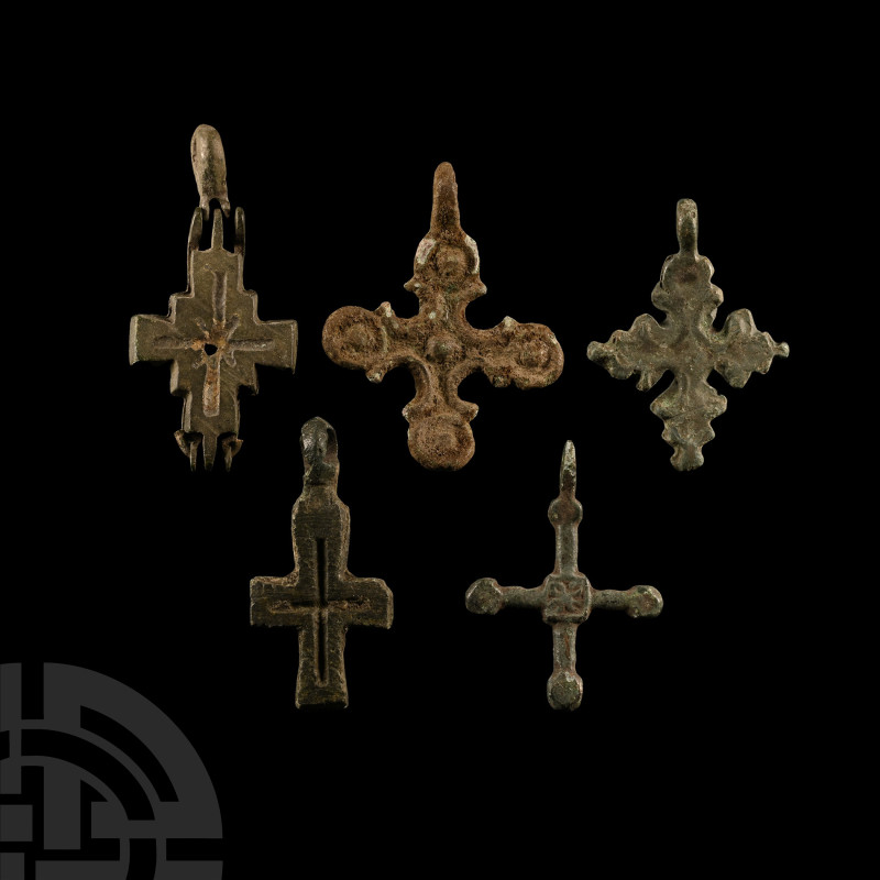 Byzantine Bronze Cross Collection
10th-15th century A.D. Including one miniatur...