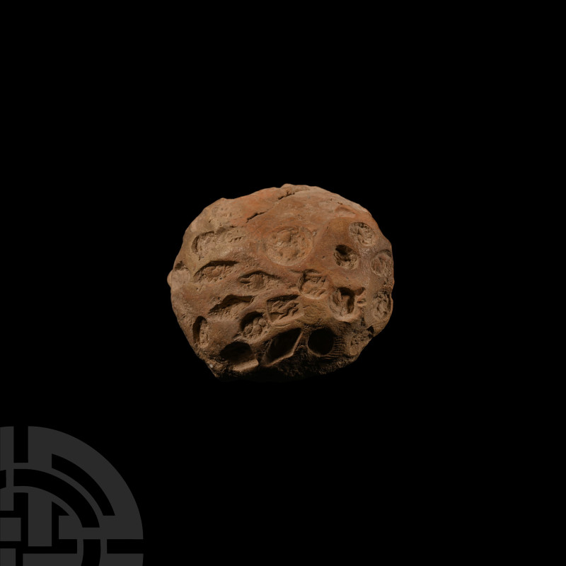 Sassanian Clay Bulla
Circa 400 A.D. The domed face impressed with a number of s...