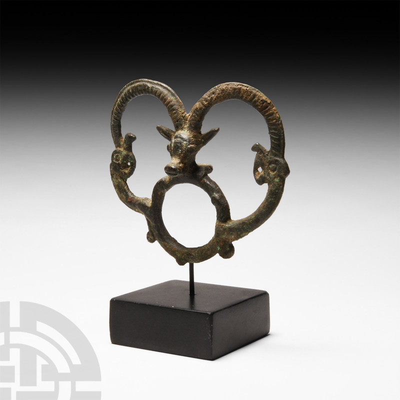 Luristan Bronze Fantastic Animal Terminal
13th-6th century B.C. Comprising a ri...