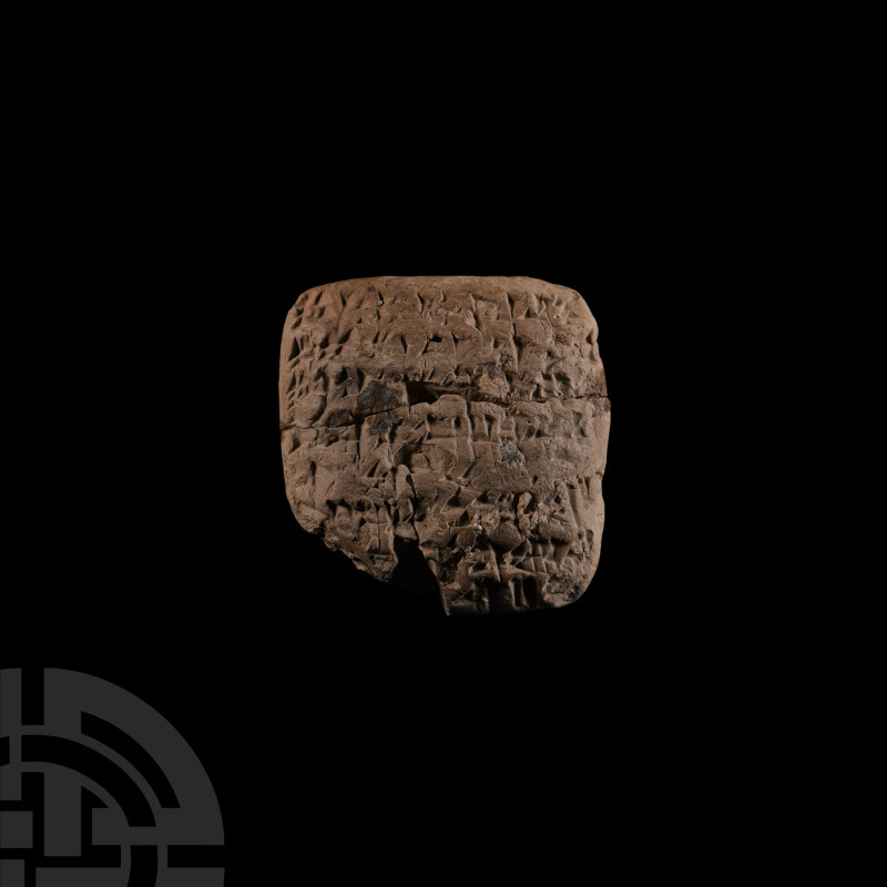 Old Babylonian Cassite Clay Cuneiform Letter
Circa 1600-1200 B.C. Written on tw...