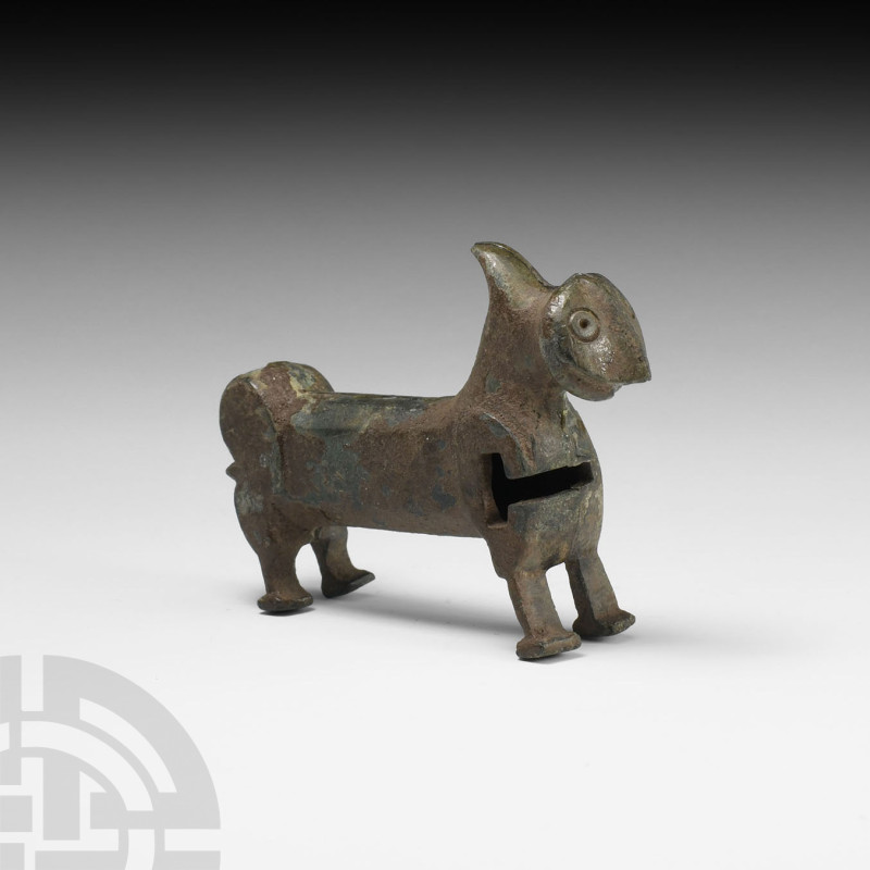 Western Asiatic Bronze Lion Padlock
Circa 13th-14th century A.D. Standing with ...