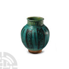Khorasan Blue Glazed Jar with Decoration