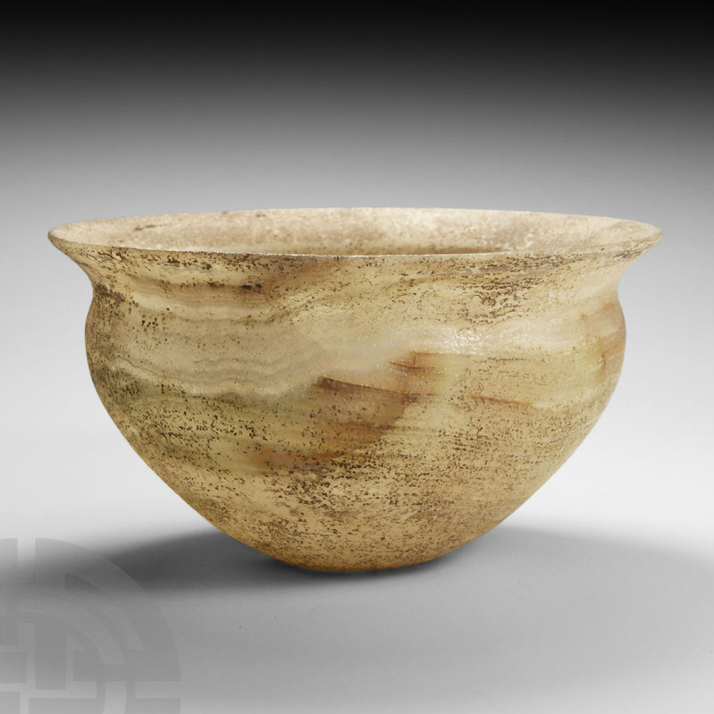 Western Asiatic Alabaster Vessel
1st millennium B.C. Featuring a carinated prof...