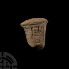 Babylonian Votive Clay Cuneiform Cone Fragment of Gudea from Telloh