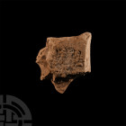 Babylonian Ceramic Cuneiform Tablet Fragment