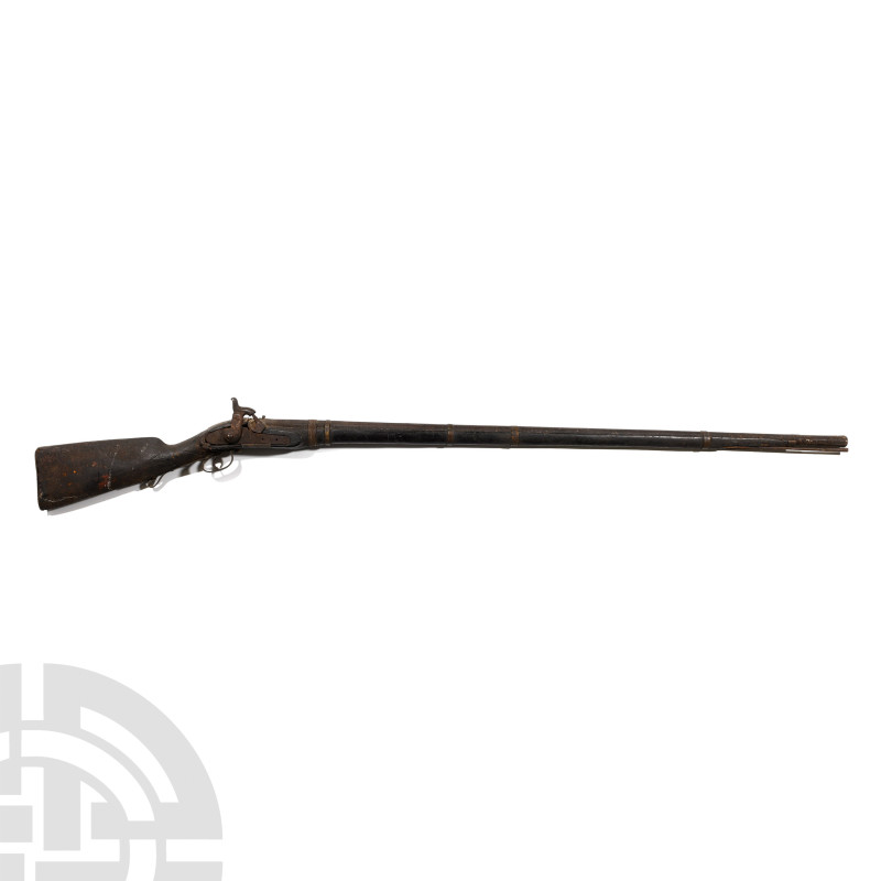 Percussion Long Musket
19th century A.D. Long-barrelled (101cm) and slightly fl...
