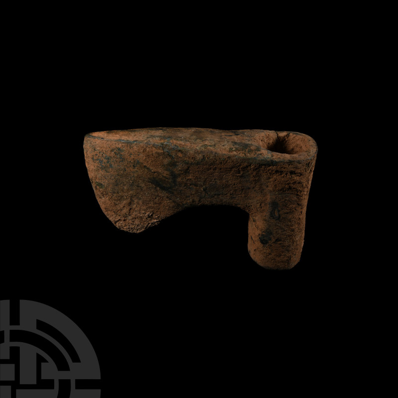 Luristan Bronze Socketted Axehead
Circa 13th-7th century B.C. Featuring an oval...
