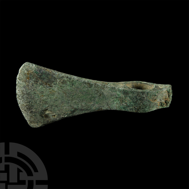 Large Western Asiatic Bronze Socketted Axehead
2nd-1st millennium B.C. Featurin...
