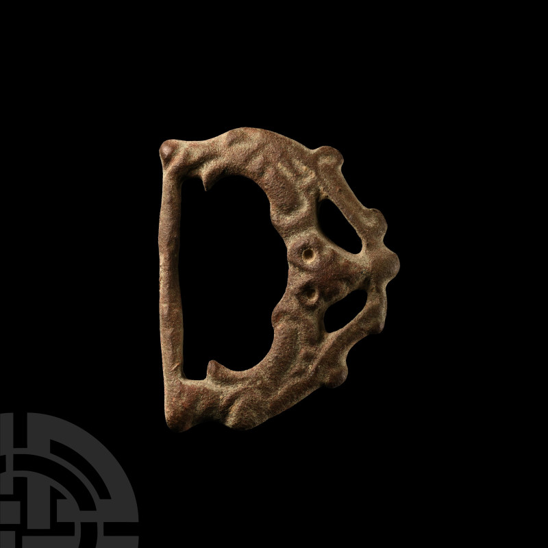 Viking Bronze Buckle with Beast Head
9th-11th century A.D. Displaying high-reli...