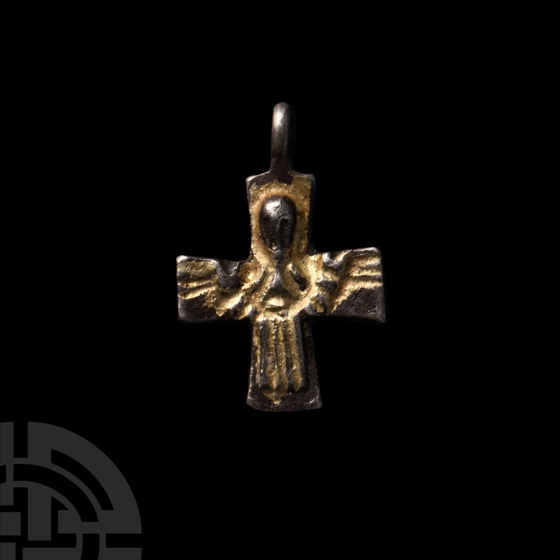 Viking Silver-Gilt Cross Pendant
9th-10th century A.D. With integral suspension...