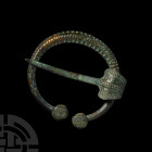 Viking Age Bronze Stamped Penannular Brooch
