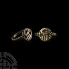 Merovingian Bronze Ring with Stylised Beast Facing Back
