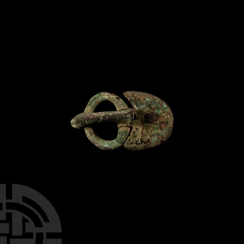 Visigothic Bronze Buckle with Plate and Animal-Headed Tongue
6th-7th century A....