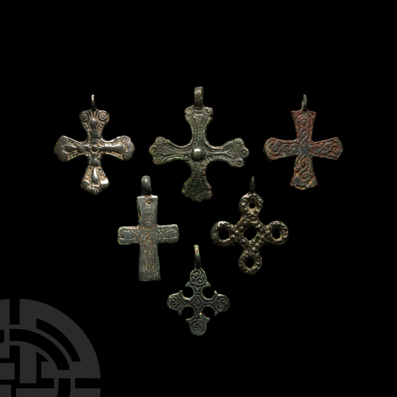 Viking Age Bronze Cross Pendant Collection
9th-11th century A.D. Including open...