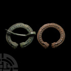 Large Viking Age Bronze Penannular Brooch Group