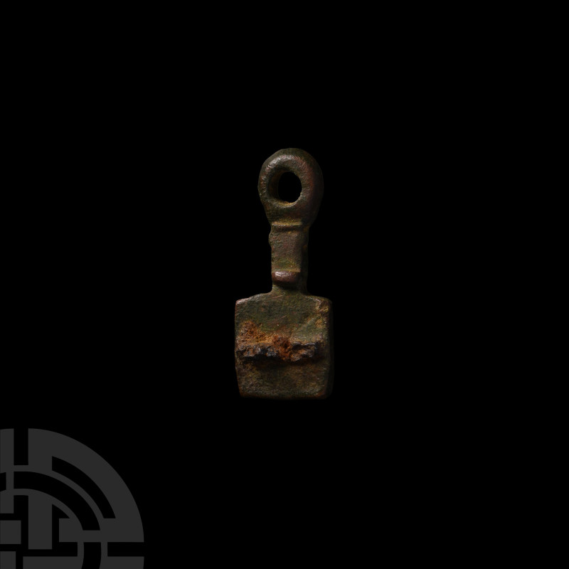 Viking Bronze Pendant with Beast Head
9th-11th century A.D. Formed in relief on...