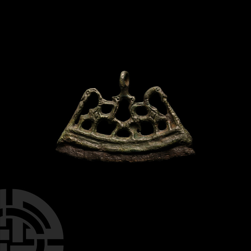 Viking Age Fire Steel with Bronze Handle with Horse and Riders
10th-11th centur...