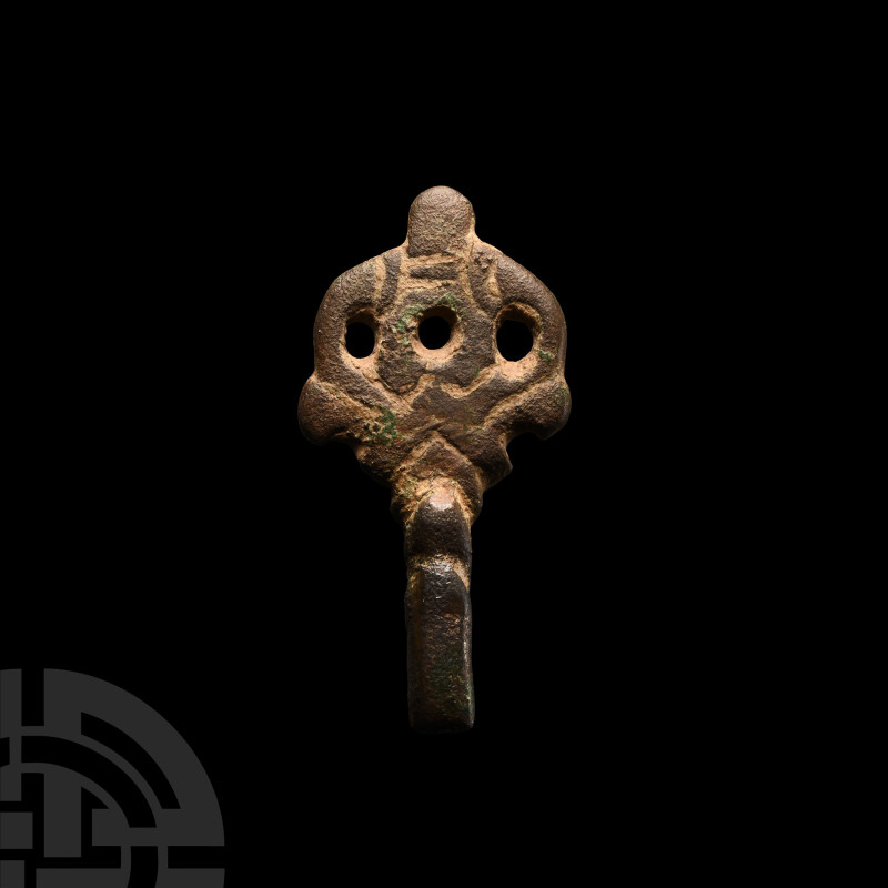 Viking Bronze Lyre Tuning Key Handle
9th-11th century A.D. Featuring a slotted ...