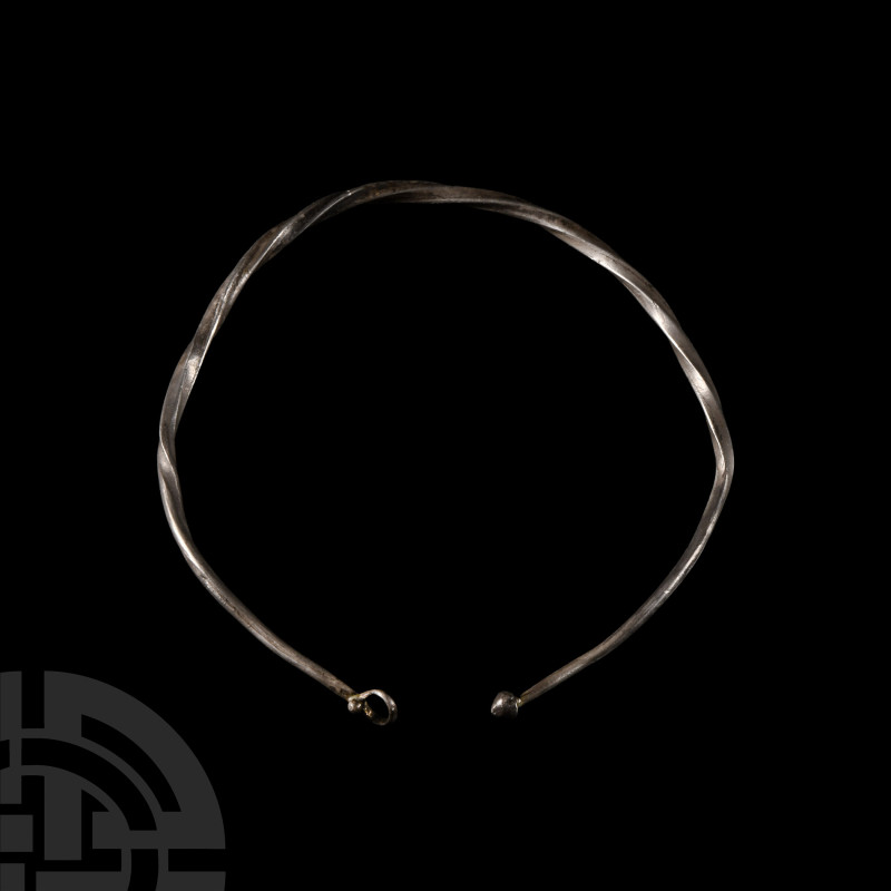 Merovingian Period Twisted Silver Bracelet
7th-8th century A.D. Formed with a d...